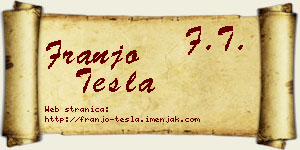 Franjo Tesla vizit kartica